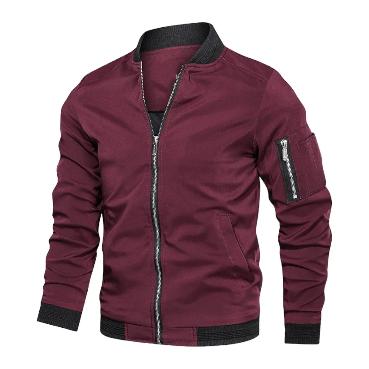 Zenio Bomber Men Essensio – Lightweight Water-Repellent Jacket with Zip & Ribbed Finishes