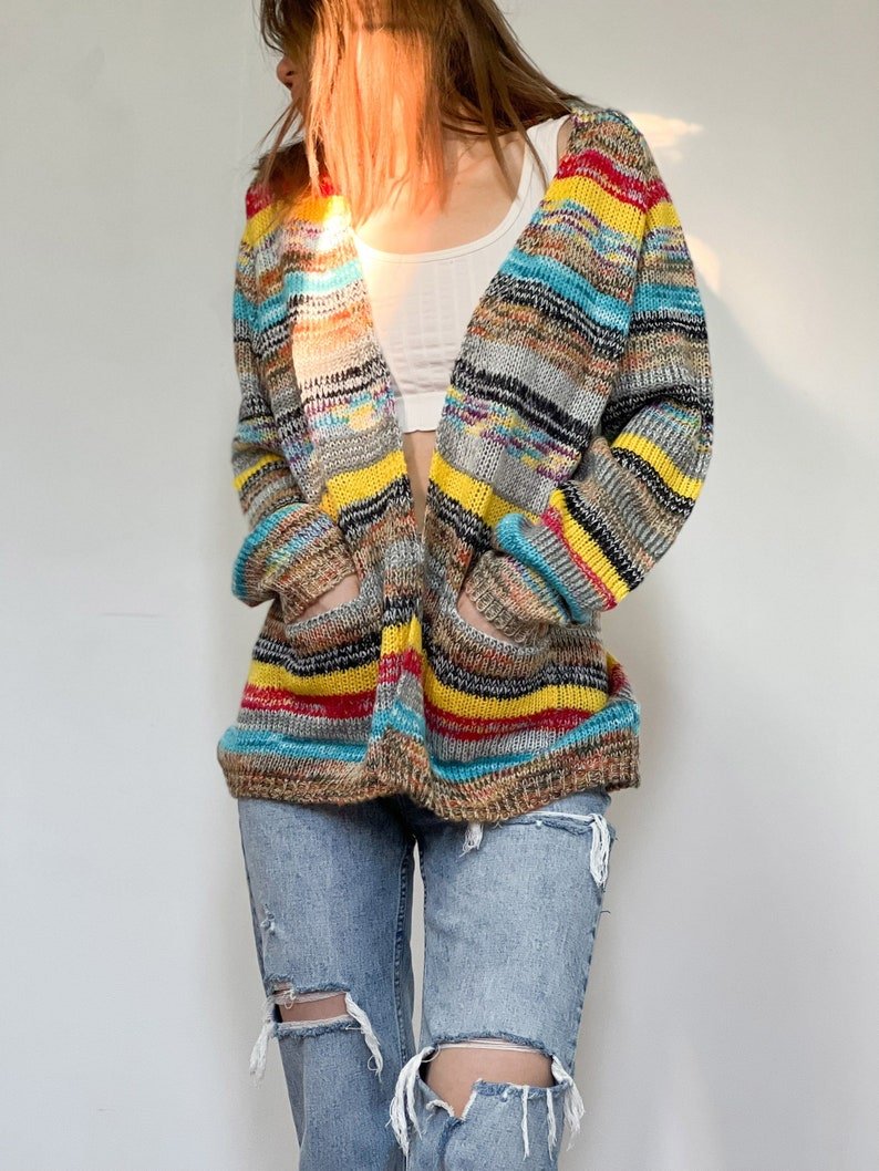 Catherine Women's Jacket with Colorful Stripes – Light, Stylish and Casual with Long Sleeves