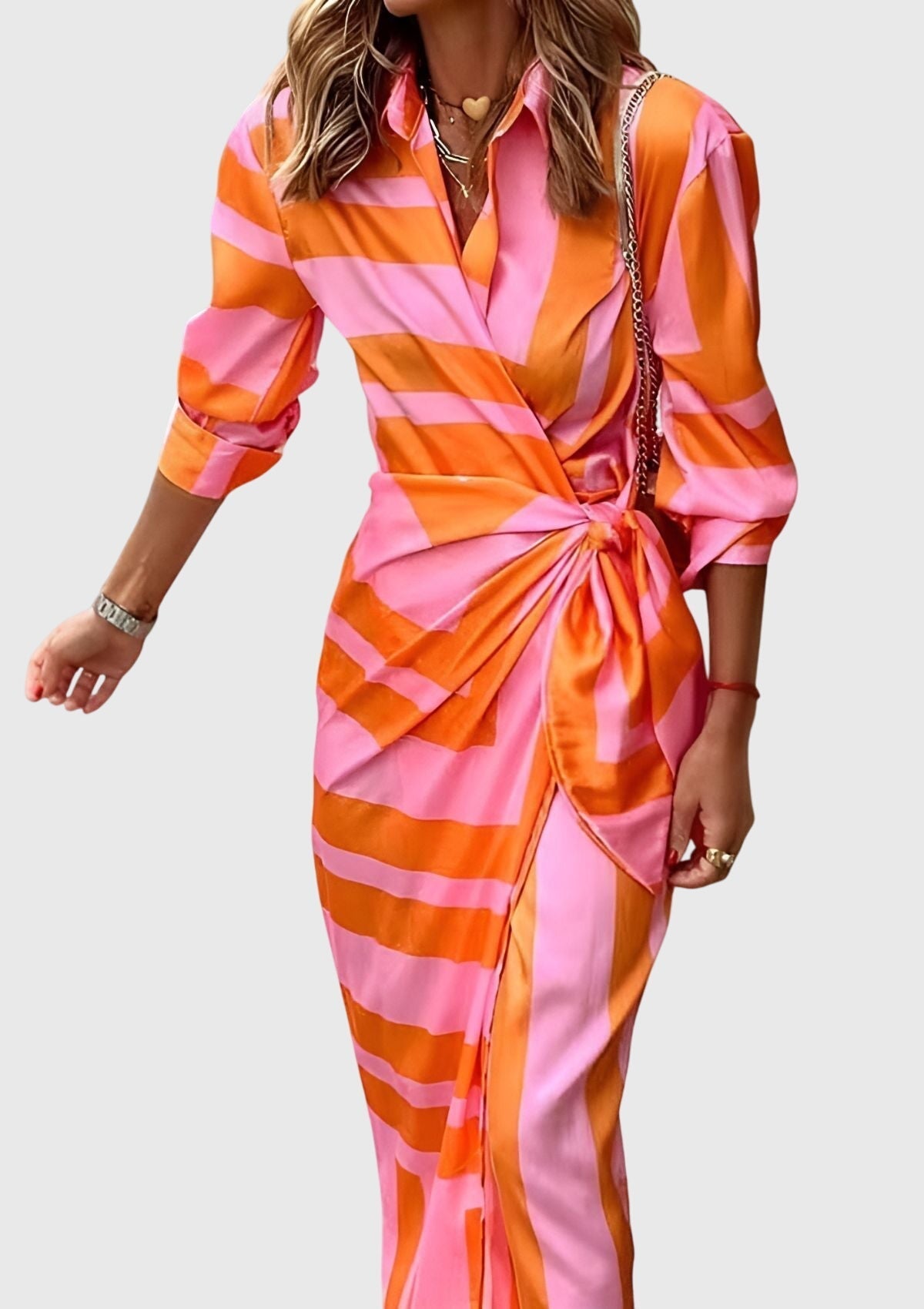 Wrap Style Dress – Flattering Silhouette & Waist-Defining Fit
