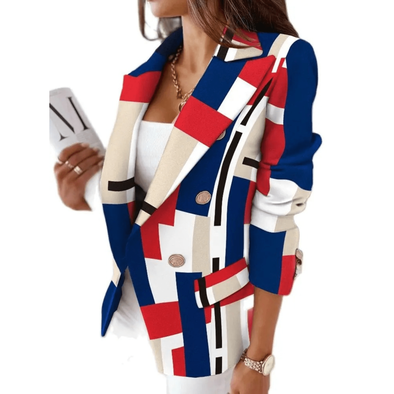 Marie Blazer Femme – Tailored lapel jacket in elegant premium fabric