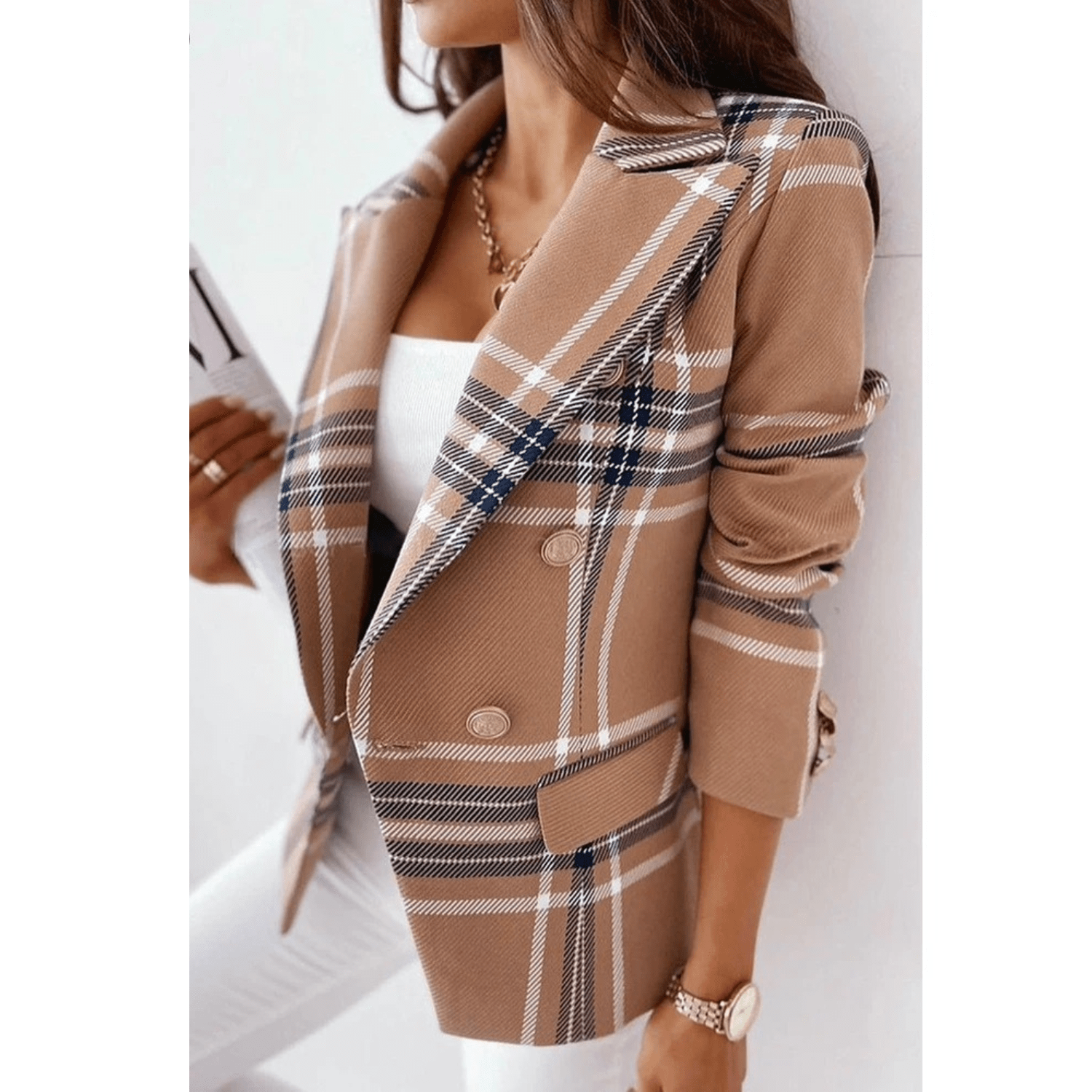 Marie Blazer Femme – Tailored lapel jacket in elegant premium fabric