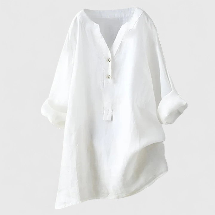 Button Front Elegant Button-Front Shirt – Lightweight Feel & Flattering Silhouette