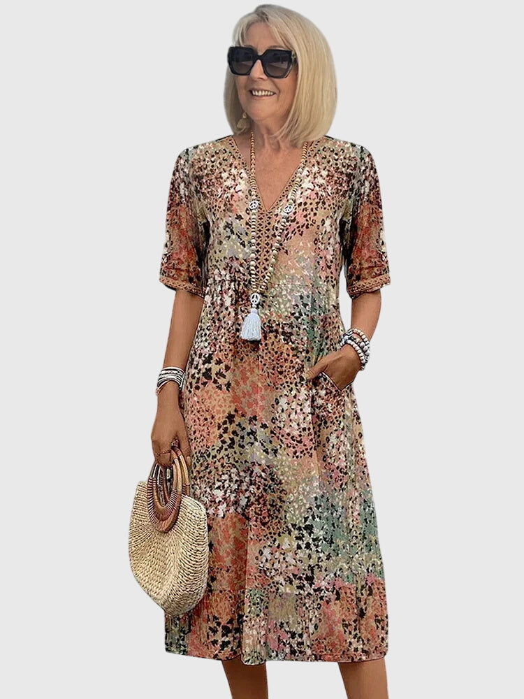 Floral Midi Dress – Breathable Fabric & Lightweight Feel