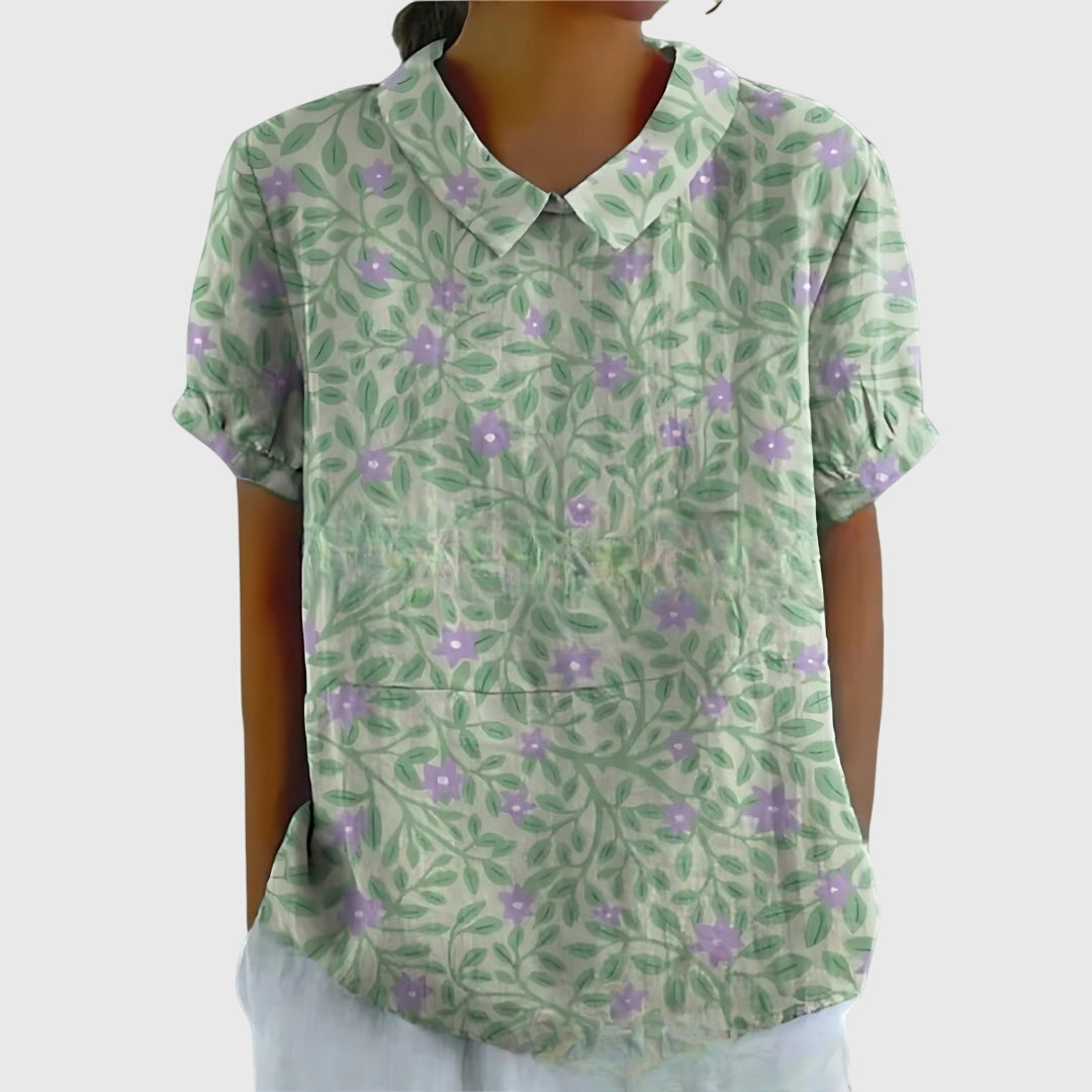 Floral Relaxed Fit Women's Top – Breathable Fabric & Lightweight Feel