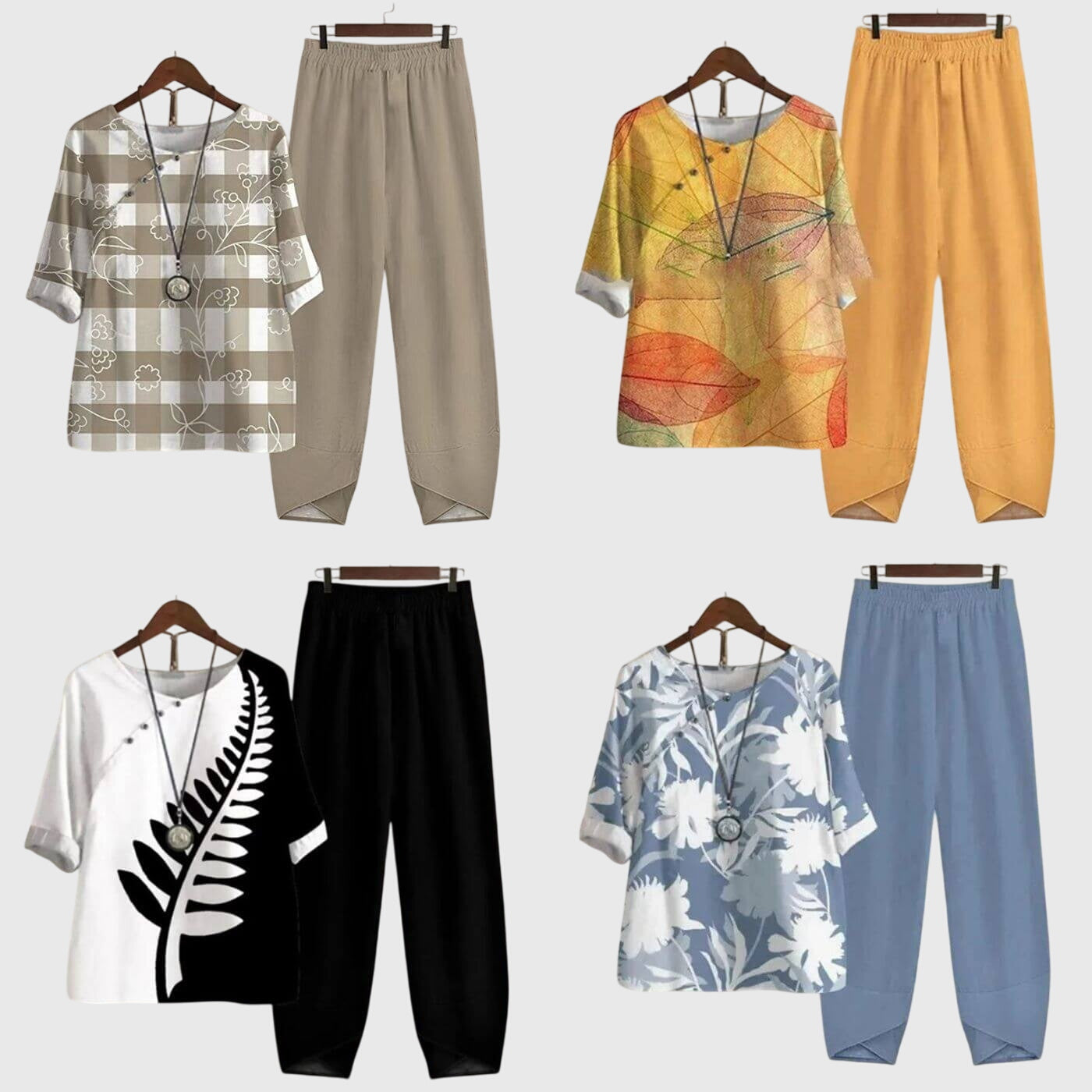 Relaxed Fit Comfortable Two Piece Set – Breathable Fabric & Flattering Silhouette