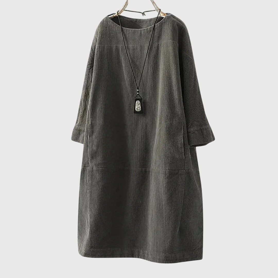 Relaxed Fit Midi Dress – Breathable Fabric & Flattering Silhouette