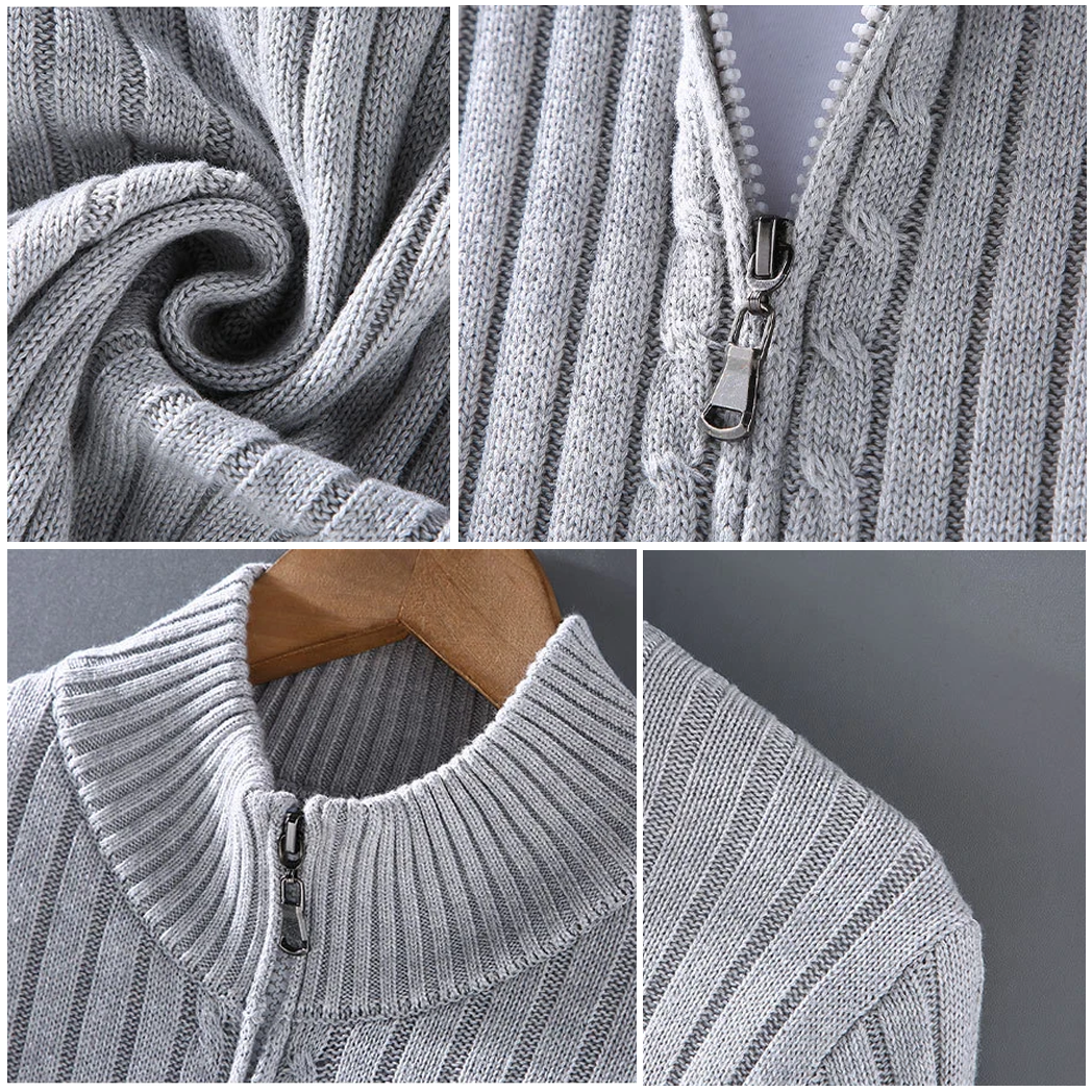 Drake Cardigan Homme – Modern Zip-Up Sweater in Soft Knit with Timeless Style