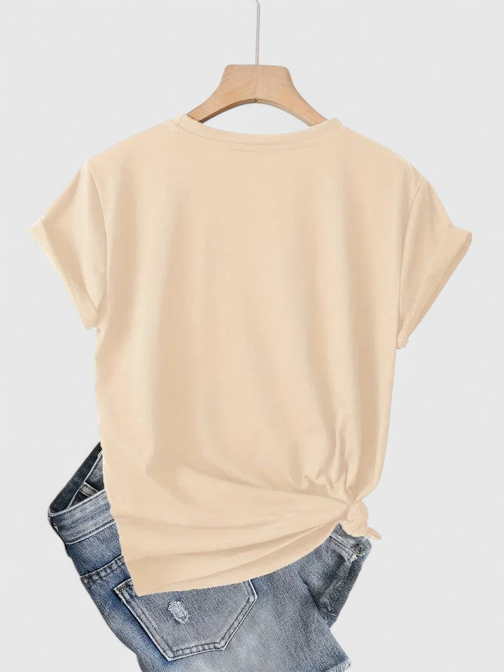 Denim Short Sleeve Comfortable Short Sleeve T-Shirt – Flattering Silhouette & All-Day Comfort