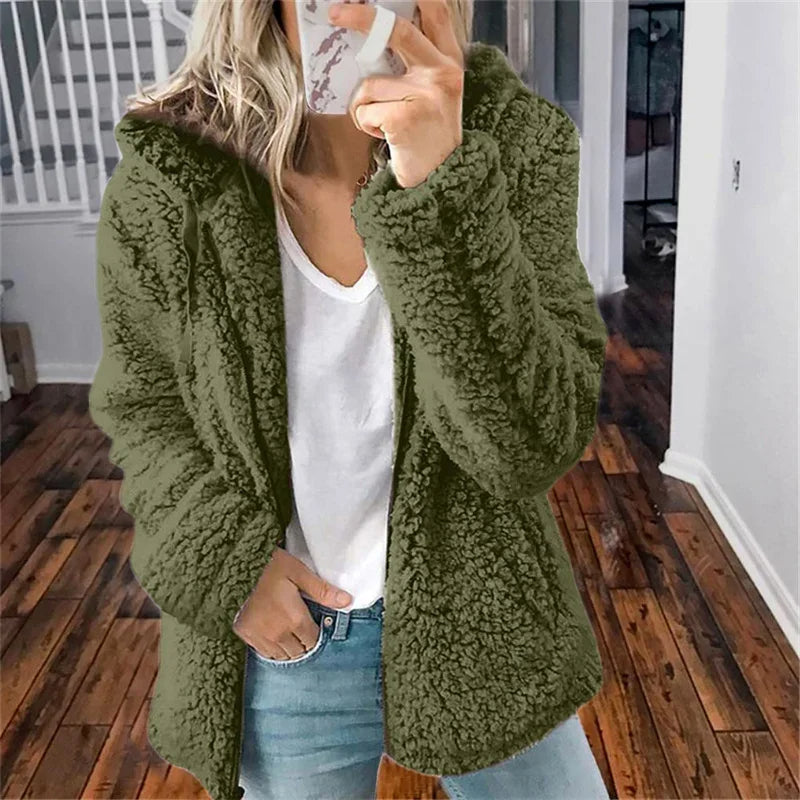 Olivia Cardigan Woman – Soft Comfortable & Elegant Fleece Sweater for Everyday Use