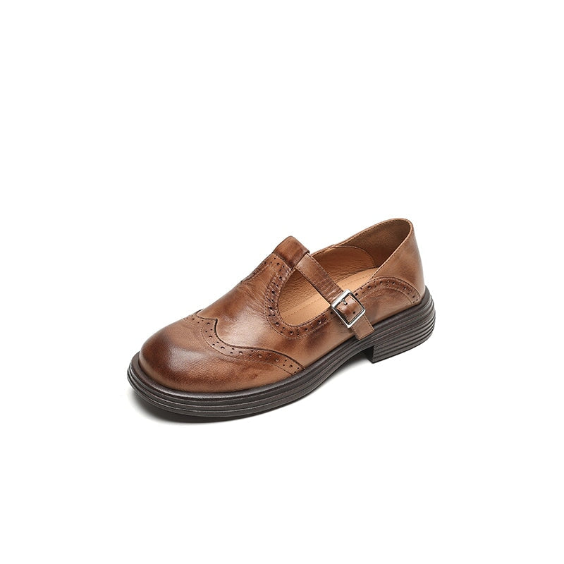 Annie | Leather Mary Janes
