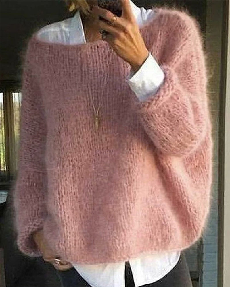 Abigail Pull Femme – Soft Knit Sweater with Long Sleeves & Comfortable Fit for Winter