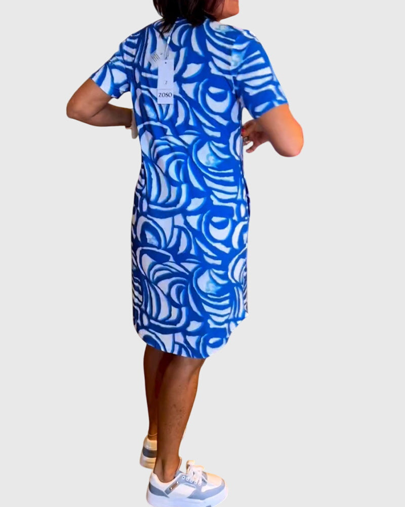 Short Sleeve A-Line Dress – Flattering Silhouette & All-Day Comfort