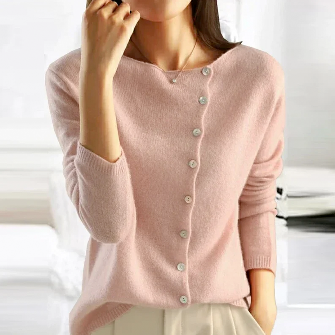 Heather Cardigan Femme – Elegant Fine Wool Cardigan with Chic Closure & Luxurious Comfort