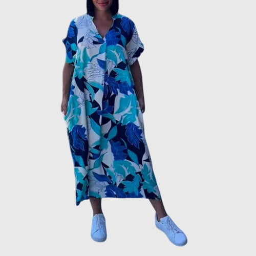 Floral Wrap Style Dress – Breathable Fabric & Lightweight Feel