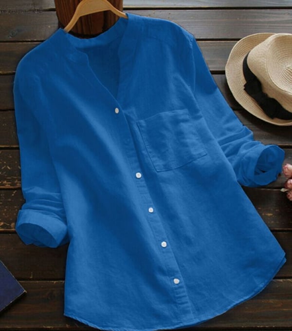 Aloyse Women's Shirt – Comfortable Breathable Linen-Cotton & Relaxed Loose Fit