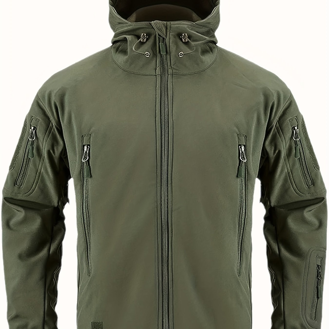 Zoren Men's Tactical Softshell Jacket – Waterproof Windbreaker with Adjustable Hood