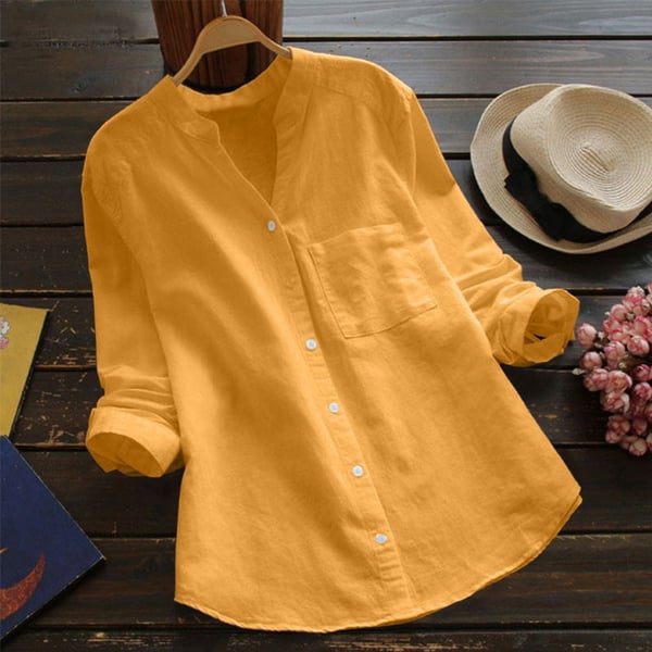 Aloyse Women's Shirt – Comfortable Breathable Linen-Cotton & Relaxed Loose Fit