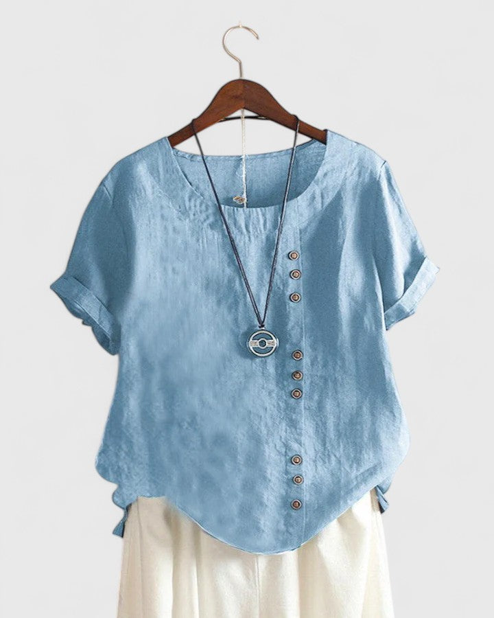Short Sleeve Relaxed Fit Women's Top – Breathable Fabric & All-Day Comfort
