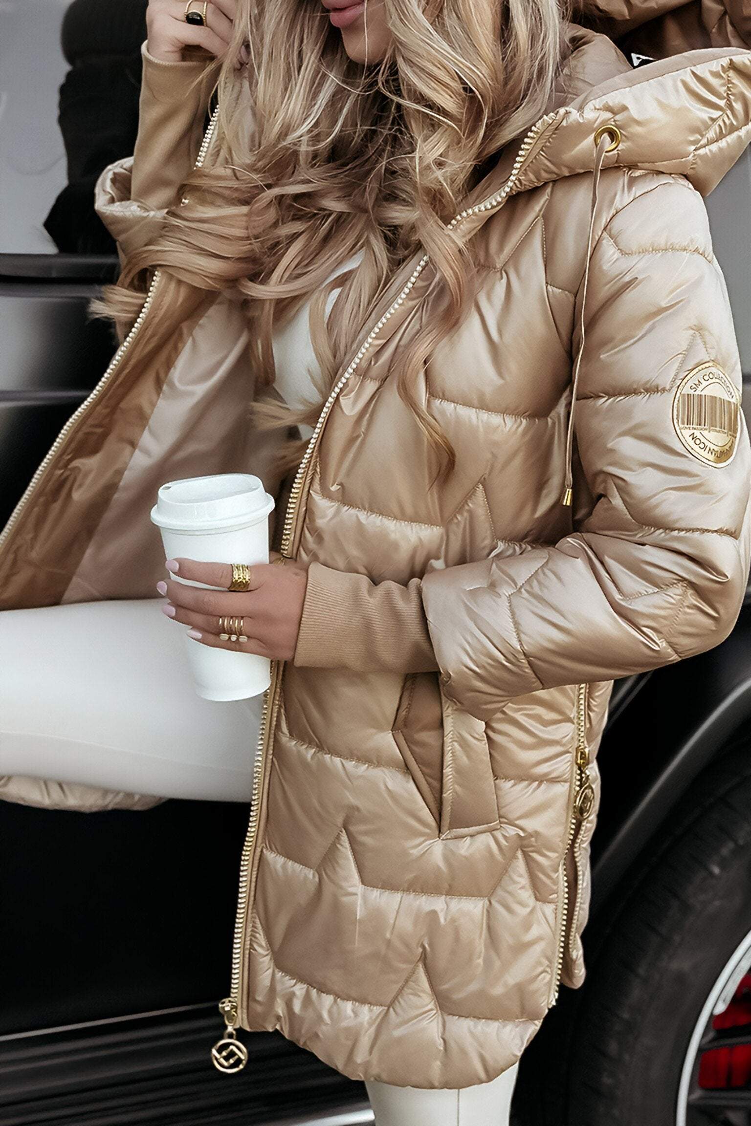 Kimberly Autumn Hooded Coat for Women – Warm Cotton Blend Jacket with Soft Fit & Timeless Design