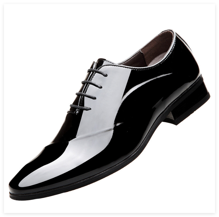 Men’s Two-Tone Patent Lace-Up Dress Shoes - Preppy Style