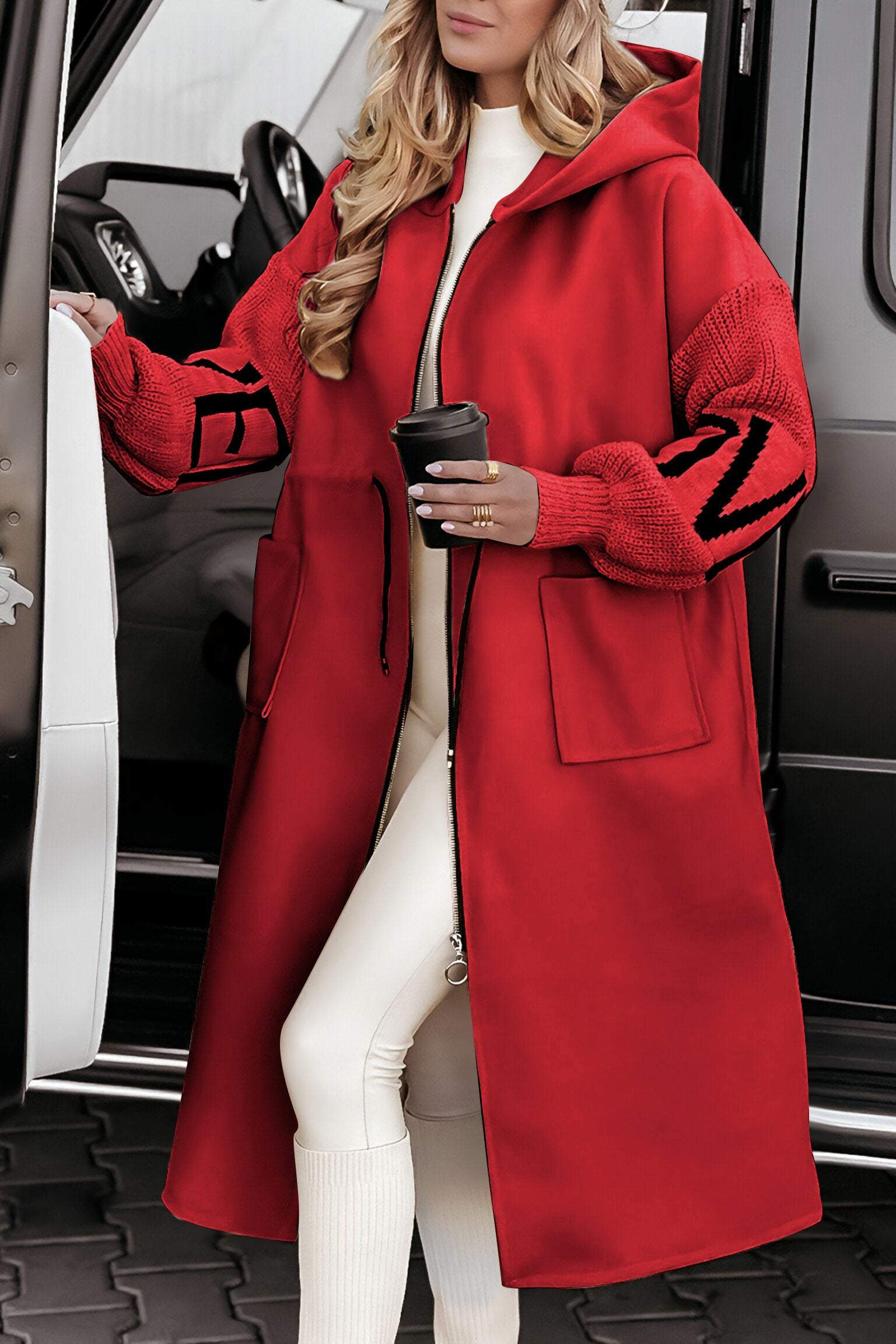Adelaide Patchwork Coat Women – Warm and Stylish Jacket with Modern and Elegant Design