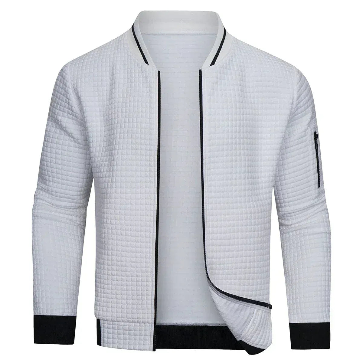 Zykellion Men's Zip-Up Vest – Finely Knitted Cardigan with Elegant and Versatile Style