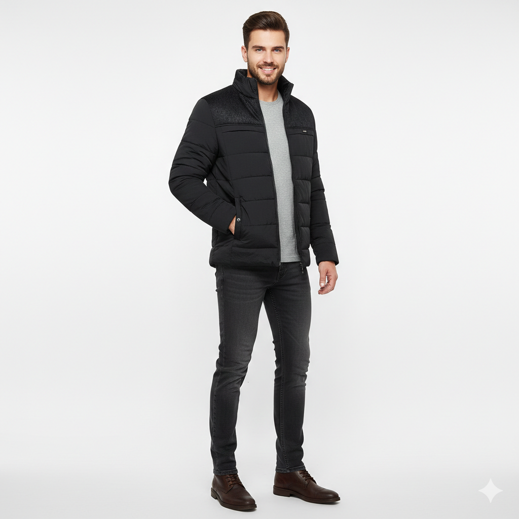 Iker Men's Fleece Jacket Boss – Warm and Long-Lasting, High Collar & Modern Style