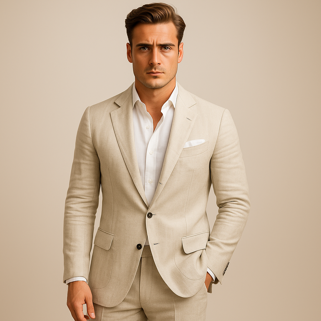 Men’s Casual Blazer – Modern Linen Blend, Sophisticated All-Day Comfort