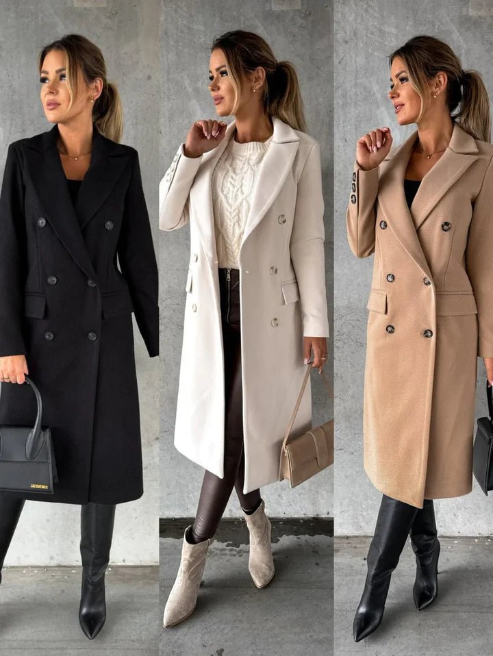 Laura Women's Long Winter Coat – Elegant, Warm & Sophisticated with Timeless Style