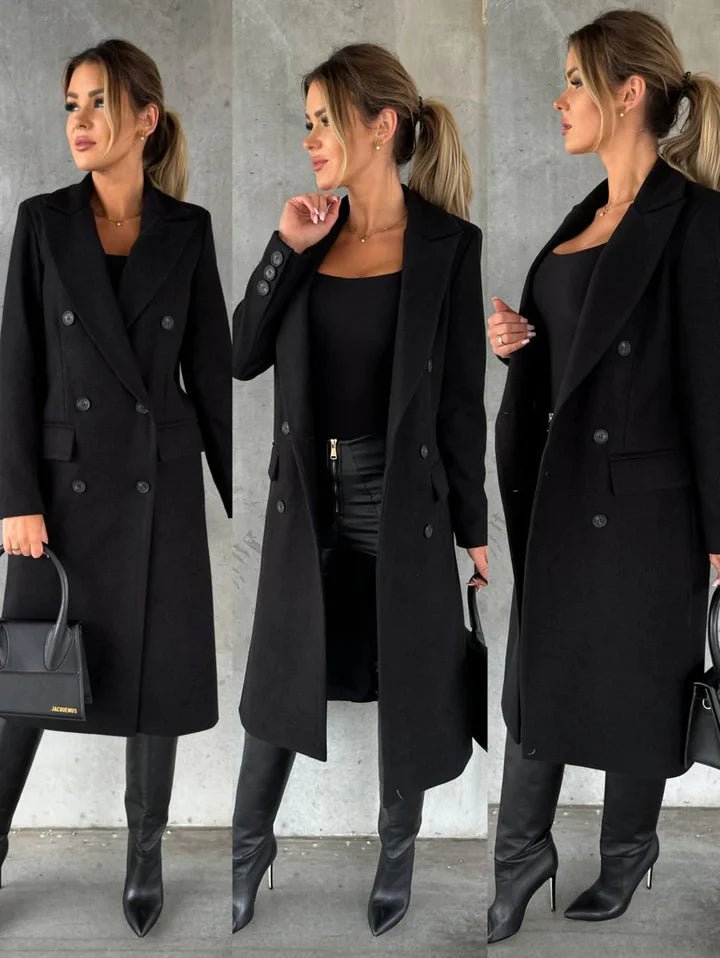 Laura Women's Long Winter Coat – Elegant, Warm & Sophisticated with Timeless Style