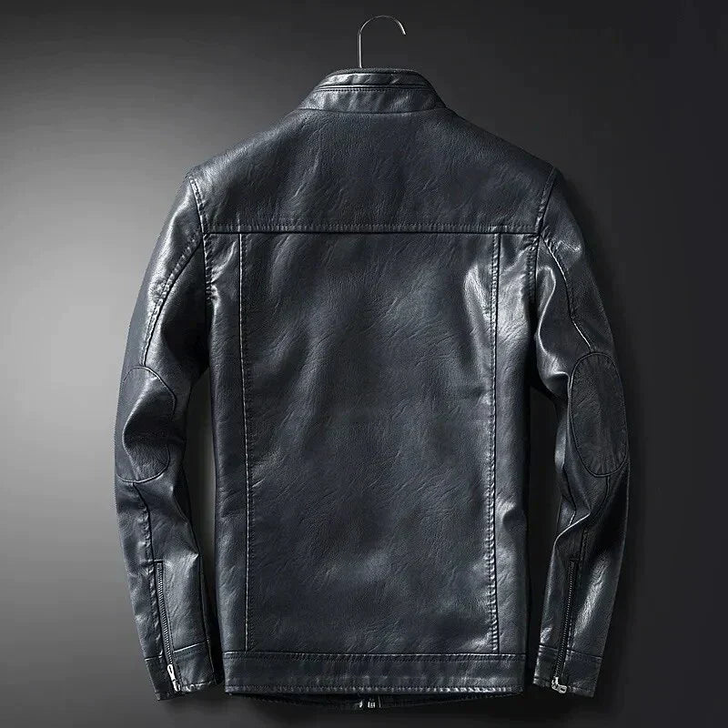 Fred Men's Leather Jacket – Regular Fit, Multiple Pockets & Timeless Elegant Style