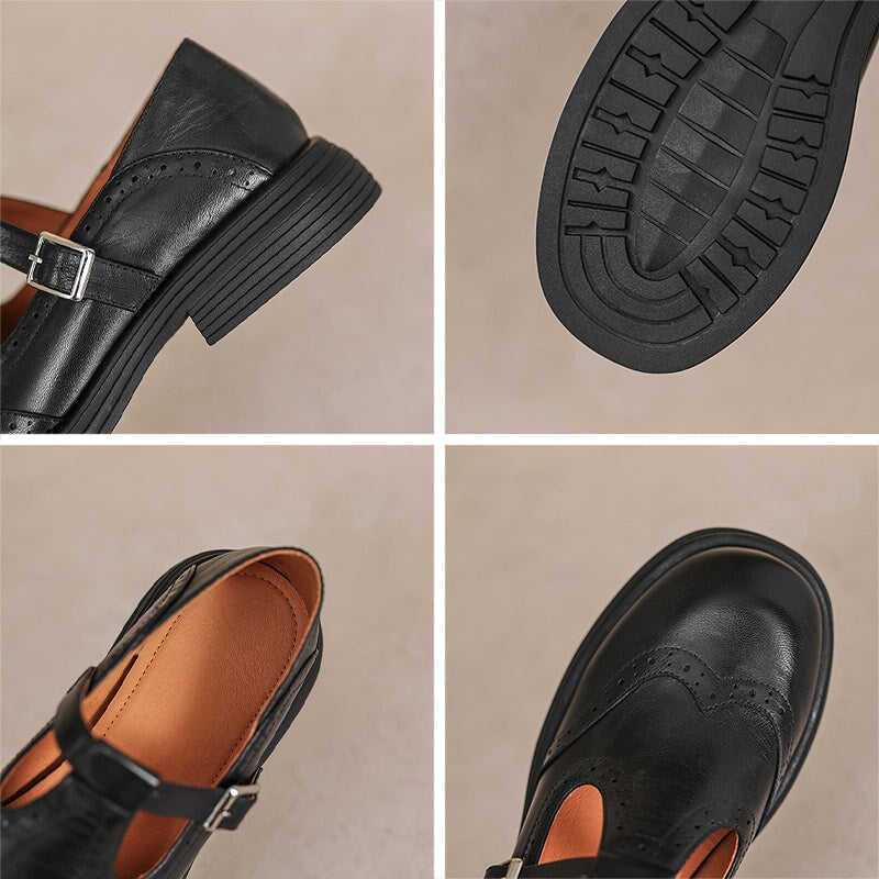 Annie | Leather Mary Janes