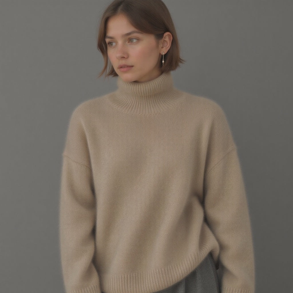 Sydney Pull Woman Turtleneck Oversize in Cashmere – Soft, Warm & Elegant