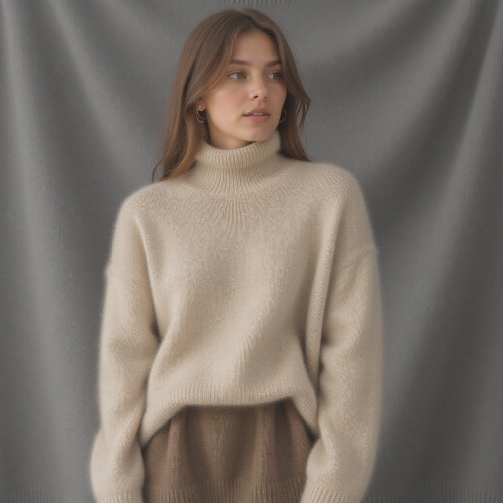 Sydney Pull Woman Turtleneck Oversize in Cashmere – Soft, Warm & Elegant