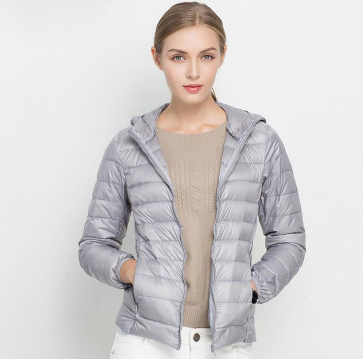 Autumn Lightweight Women's Down Jacket – Mid-Season Jacket with Hood & Daily Comfort