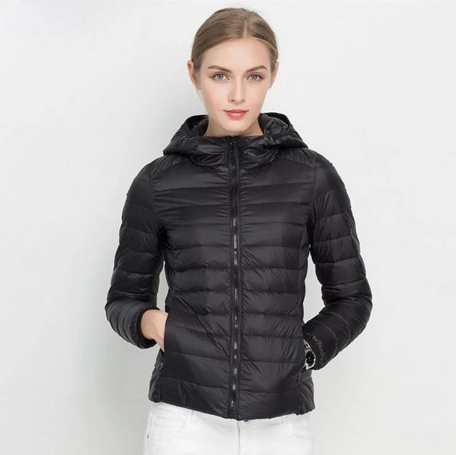 Autumn Lightweight Women's Down Jacket – Mid-Season Jacket with Hood & Daily Comfort