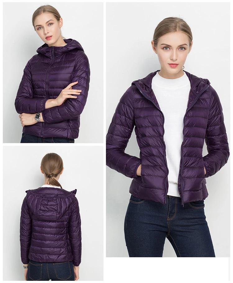 Autumn Lightweight Women's Down Jacket – Mid-Season Jacket with Hood & Daily Comfort