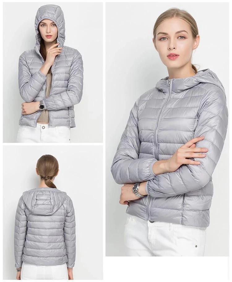 Autumn Lightweight Women's Down Jacket – Mid-Season Jacket with Hood & Daily Comfort
