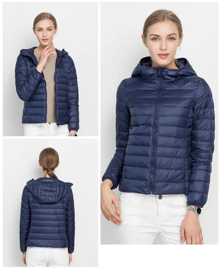 Autumn Lightweight Women's Down Jacket – Mid-Season Jacket with Hood & Daily Comfort