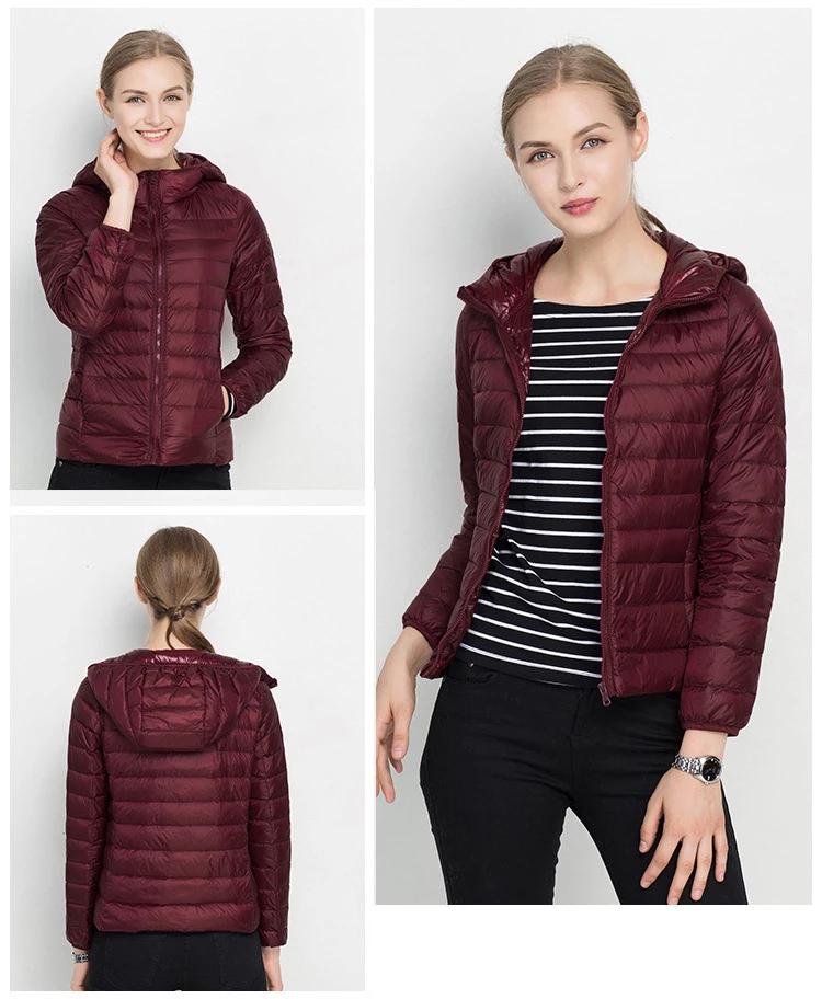 Autumn Lightweight Women's Down Jacket – Mid-Season Jacket with Hood & Daily Comfort