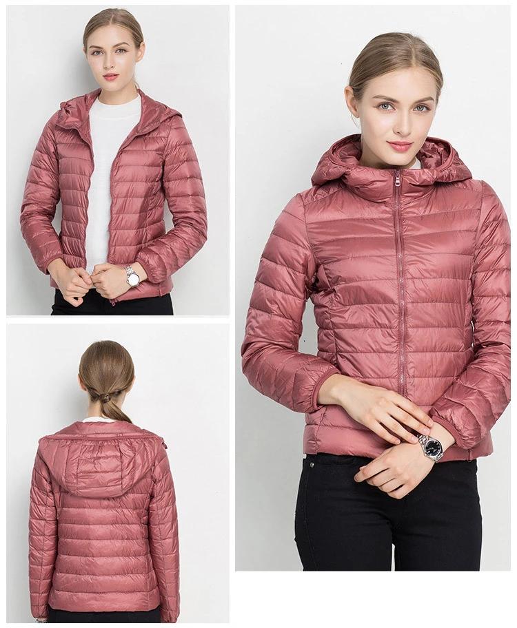 Autumn Lightweight Women's Down Jacket – Mid-Season Jacket with Hood & Daily Comfort