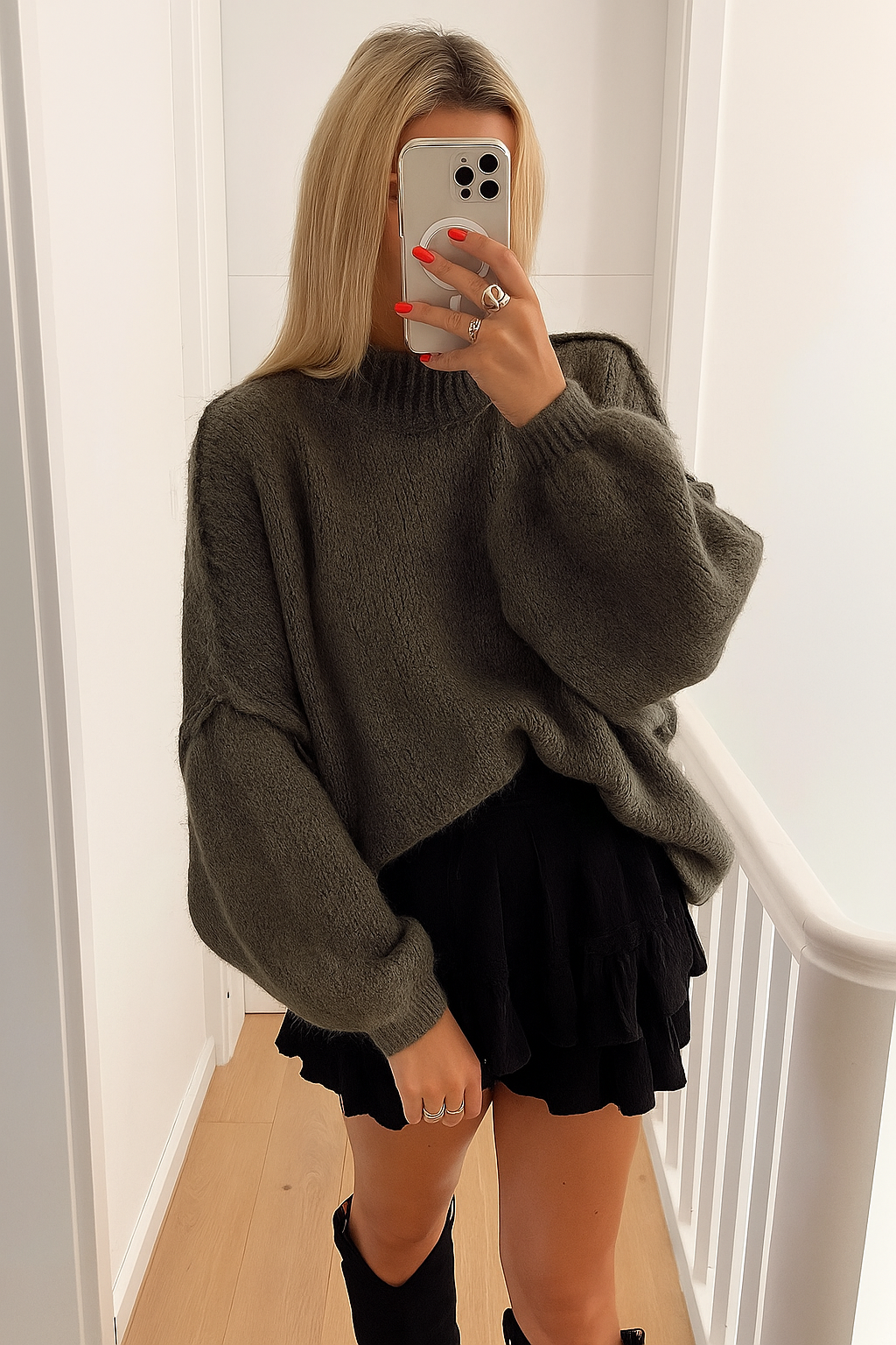 Arleth Oversize Knit Sweater for Women – Premium Soft Winter Sweater with Casual Fit
