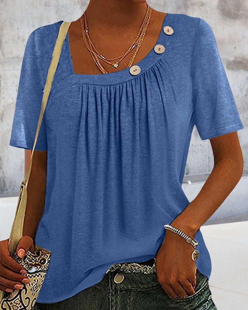 T-shirt Woman Macey – Comfortable Cotton T-shirt with Round Neck & Short Sleeves