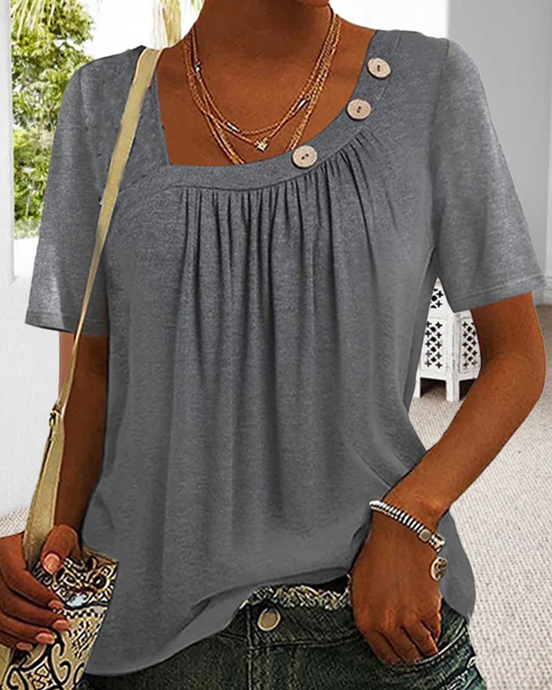 T-shirt Woman Macey – Comfortable Cotton T-shirt with Round Neck & Short Sleeves