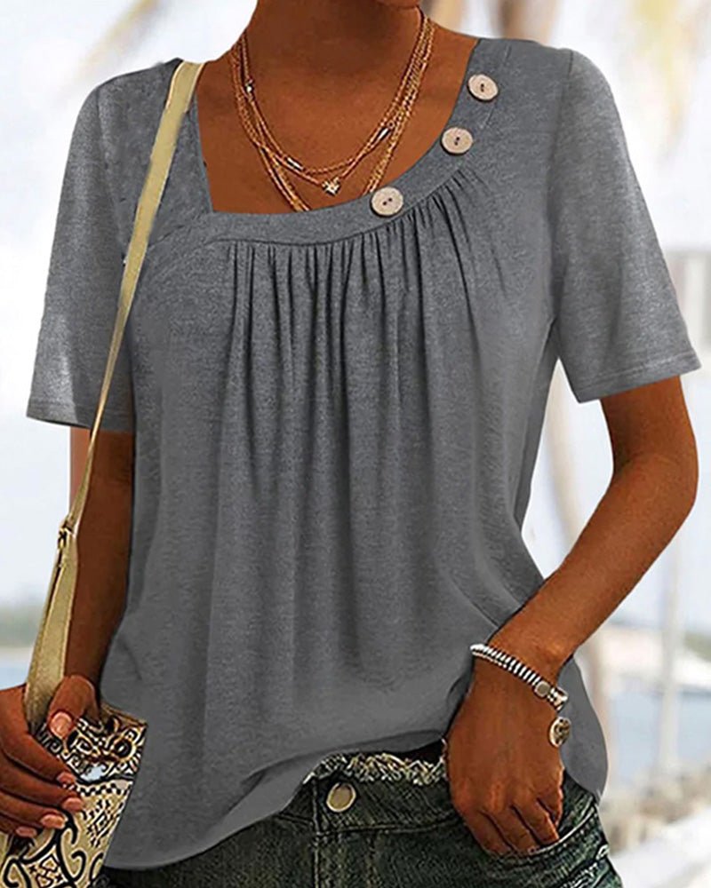 T-shirt Woman Macey – Comfortable Cotton T-shirt with Round Neck & Short Sleeves