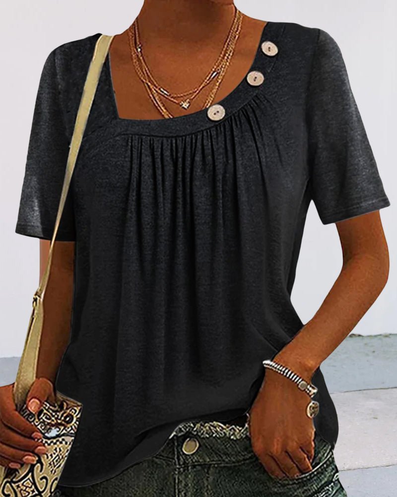 T-shirt Woman Macey – Comfortable Cotton T-shirt with Round Neck & Short Sleeves