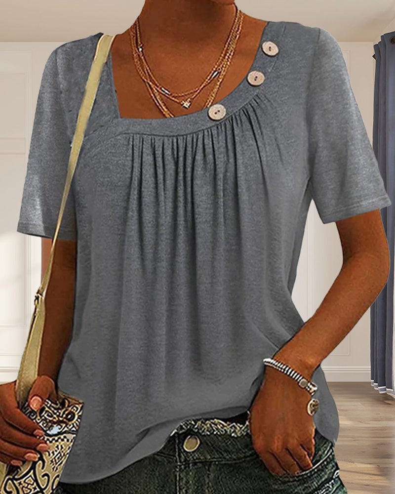 T-shirt Woman Macey – Comfortable Cotton T-shirt with Round Neck & Short Sleeves