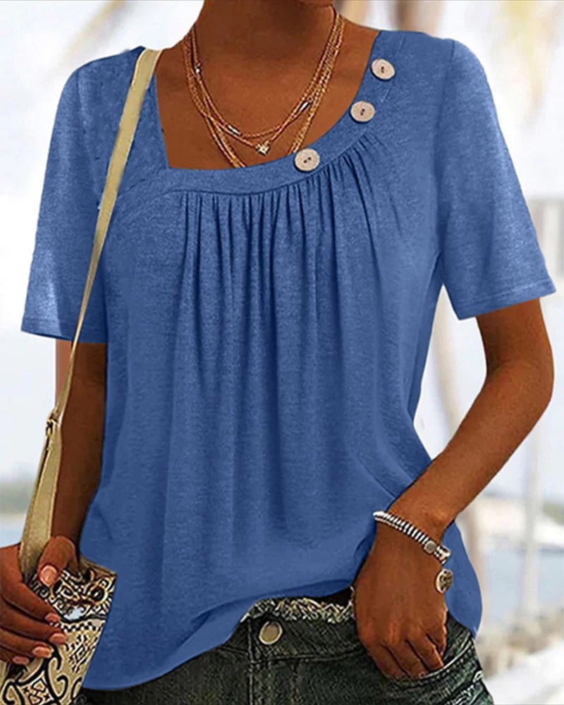 T-shirt Woman Macey – Comfortable Cotton T-shirt with Round Neck & Short Sleeves