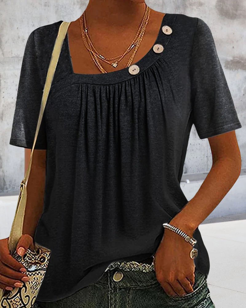 T-shirt Woman Macey – Comfortable Cotton T-shirt with Round Neck & Short Sleeves