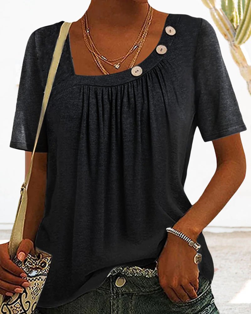 T-shirt Woman Macey – Comfortable Cotton T-shirt with Round Neck & Short Sleeves